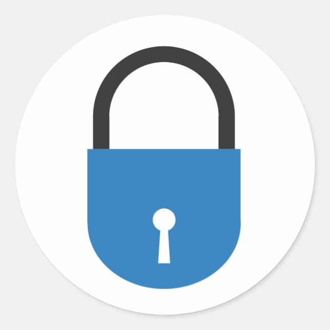 Adesivo Redondo 🔒 - cadeado (Frente)