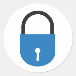 Adesivo Redondo 🔒 - cadeado