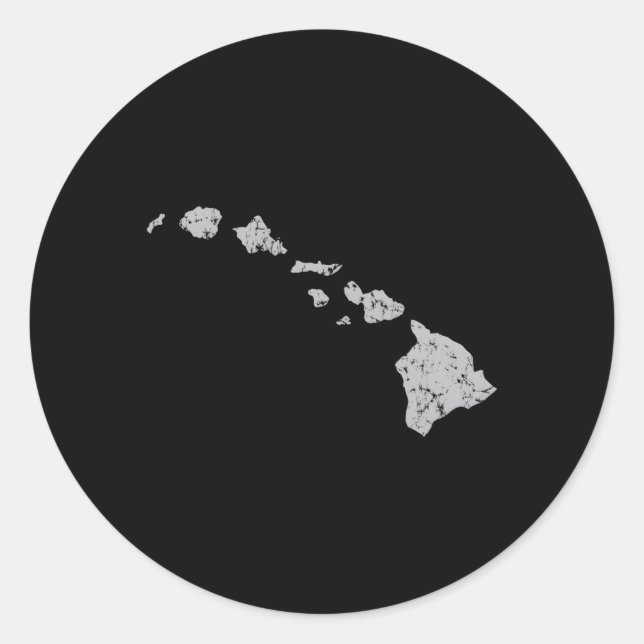 Adesivo Redondo Cadeia das Ilhas Havaianas (Frente)