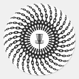 Adesivo Redondo Cadeias de cestos de golfe de disco