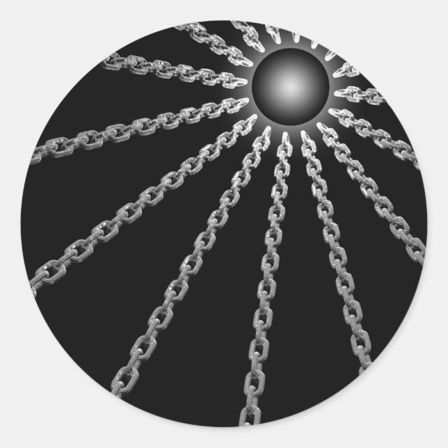 Adesivo Redondo Cadeias Escuras (Frente)