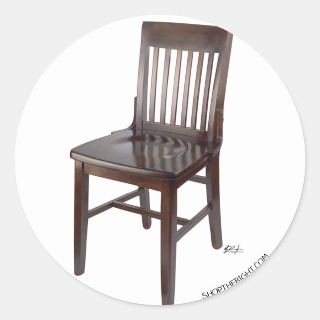 Adesivo Redondo Cadeira Vazia (Frente)