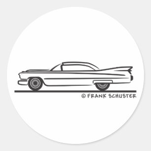 Adesivo Redondo Cadillac 1959