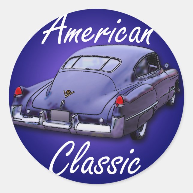 Adesivo Redondo Cadillac American Classic 1949 (Frente)