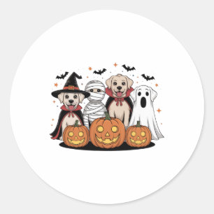 Adesivo Redondo Cães De Halloween Para Pet-Lovers - Cute Canine Co