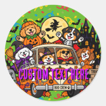 Cães de Halloween Van Retro Personalizado