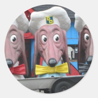 Adesivo Redondo Cães de Jantar