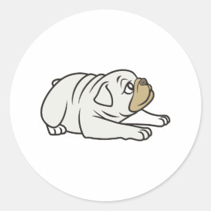 Adesivo Redondo Cães-de-ouro Engraçados