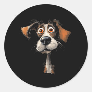 Adesivo Redondo Cães Engraçados para Homens Amantes de Animais e F