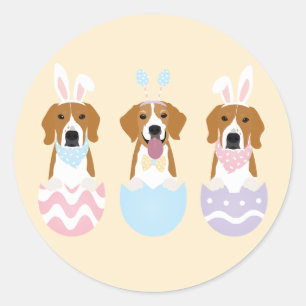 Adesivo Redondo Cães felzs pascoa