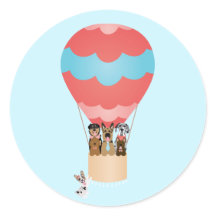 Cães No Balão De Ar Quente