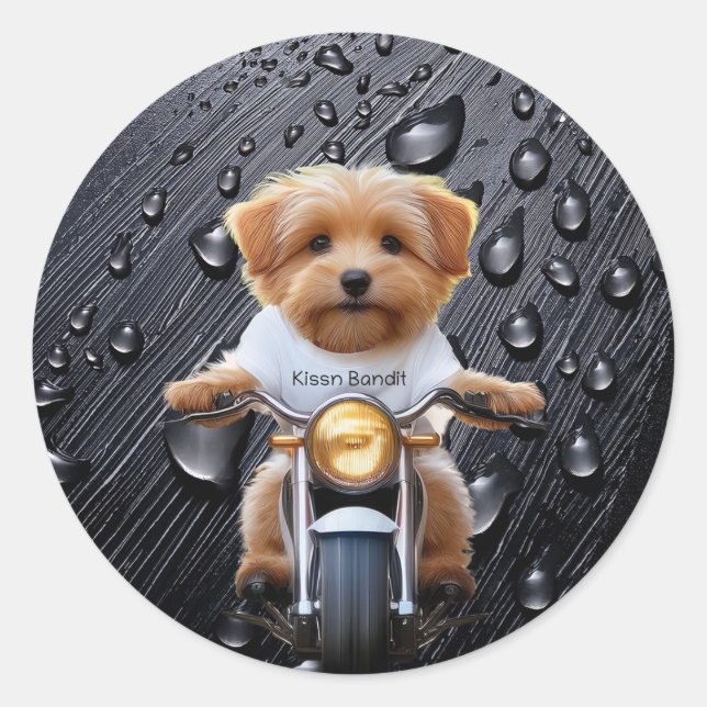 Adesivo Redondo Cães sendo cães (Frente)