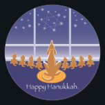 Adesivo Redondo Cães WagsToWish_Menorah<br><div class="desc"></div>