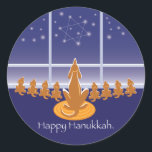 Adesivo Redondo Cães WagsToWish_Menorah<br><div class="desc"></div>