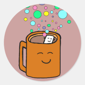 Adesivo Redondo café