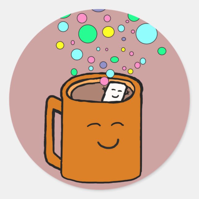 Adesivo Redondo café (Frente)