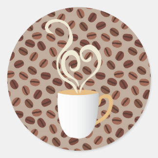 Adesivo Redondo Café