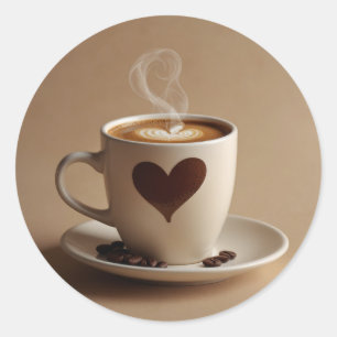 Adesivo Redondo café