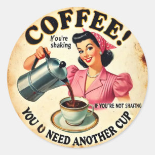 Adesivo Redondo Café!