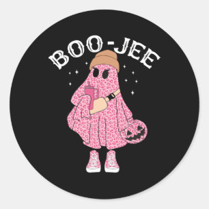 Adesivo Redondo Café Amantes Cute Ghost Halloween Costume Boujee