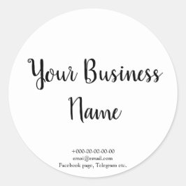 Adesivo Redondo Café branco rico, padaria, rua de cozinha