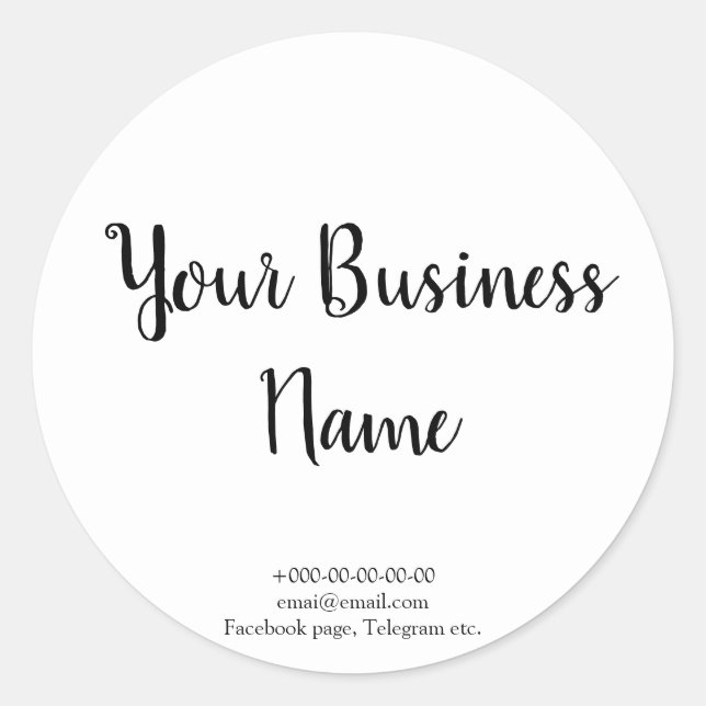 Adesivo Redondo Café branco rico, padaria, rua de cozinha (Frente)