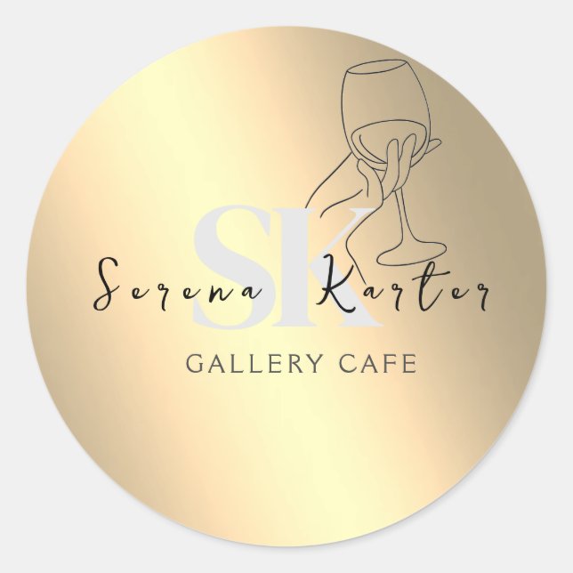 Adesivo Redondo Café Café Comida Café Restaurante do Café (Frente)