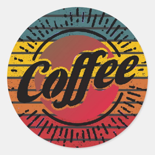 Adesivo Redondo Café com filtro solar (Frente)