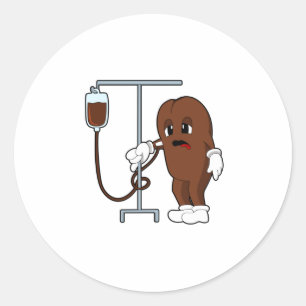 Adesivo Redondo Café com pote de café