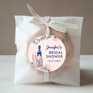 Adesivo Redondo Café da Manhã com Champanhe e Brinde de Despedida 