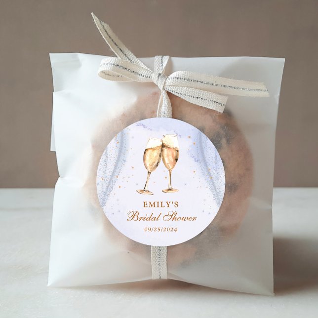 Adesivo Redondo Café da Manhã com Champanhe e Chuveiro Nupcial Esp (Criador carregado)