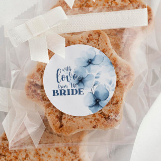 Adesivo Redondo Café da Manhã de Noiva Algo Azul Amor da Noiva