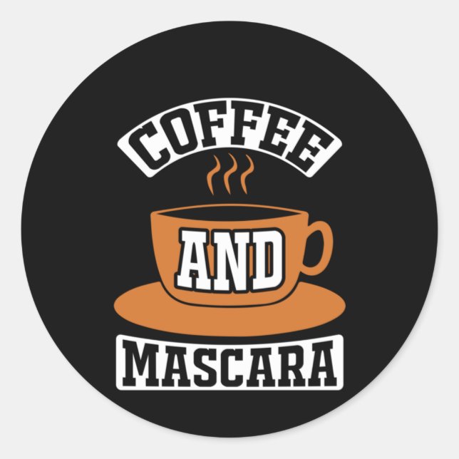 Adesivo Redondo Café De Arte E Rímel (Frente)