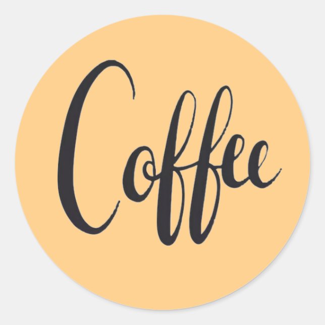Adesivo Redondo Café de taça Compro Café Empresa (Frente)