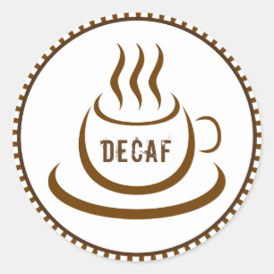 Adesivo Redondo Café Decaf