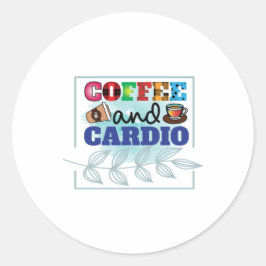 Adesivo Redondo Café E Cardio