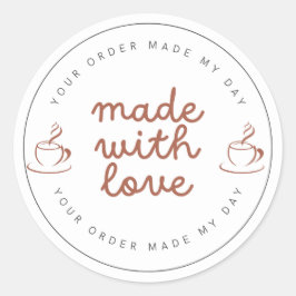 Adesivo Redondo Café e Compro de Bolo