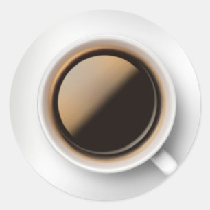Adesivo Redondo Café e Saucer