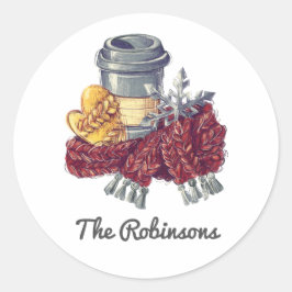 Adesivo Redondo Café Lover de Natal