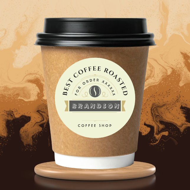 Adesivo Redondo Café Personalizado Marca Própria (Criador carregado)