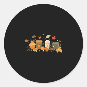 Adesivo Redondo Café Pumpkin Latino Spice Café Fall Season