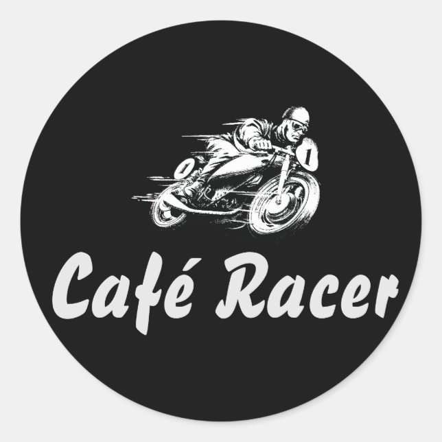Adesivo Redondo Café Racer (Frente)