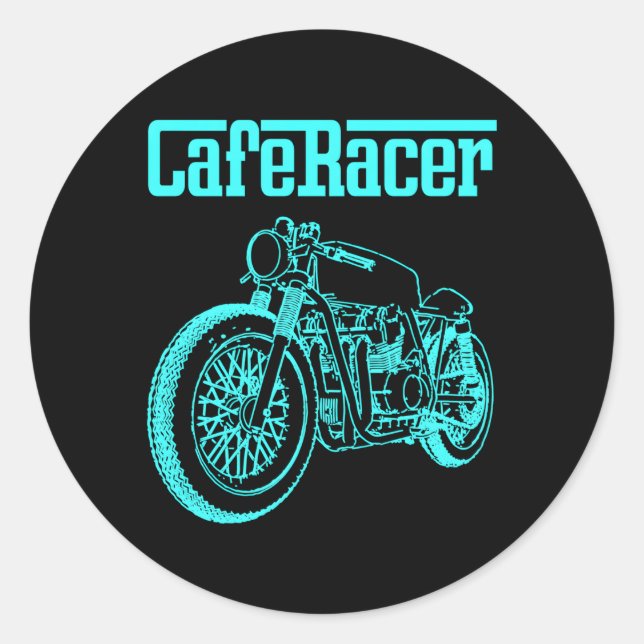 Adesivo Redondo Cafe Racer Biker Ns Youth (Frente)