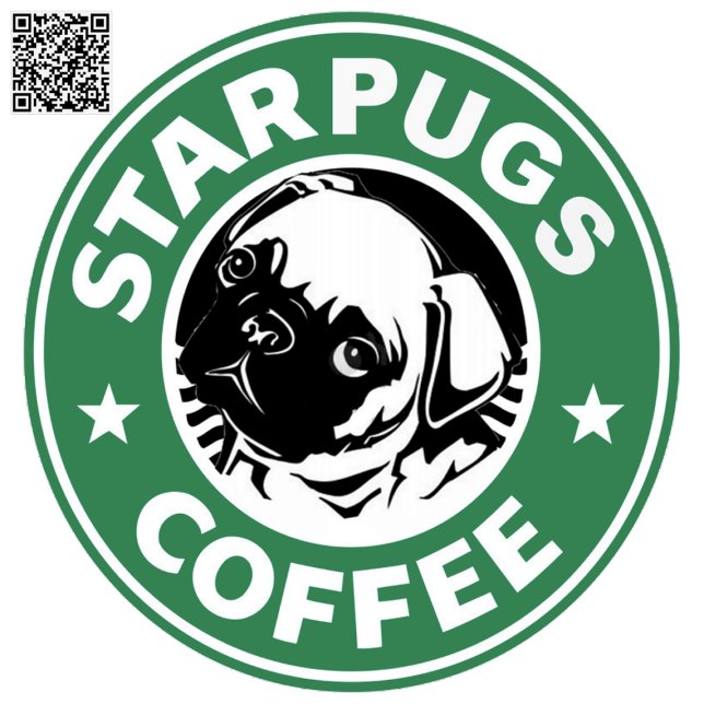 Adesivo Redondo Café Starpug (Criador carregado)
