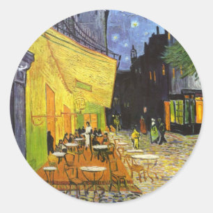 Adesivo Redondo Café Terrace à Noite de Van Gogh