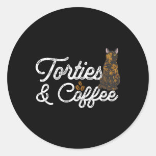 Adesivo Redondo Café Tortoisesinferno Cat Tortie