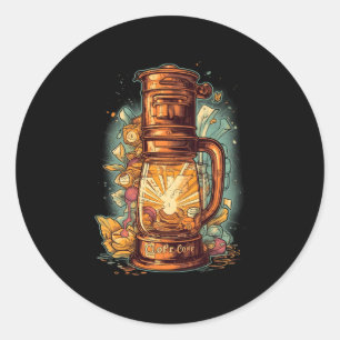 Adesivo Redondo Cafeeiro Cafeeiro Frio Café Café Barista Cafeína