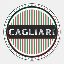 Adesivo Redondo Cagliari City Pride Emblem – Italian Identity