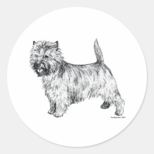 Adesivo Redondo Cairn Terrier