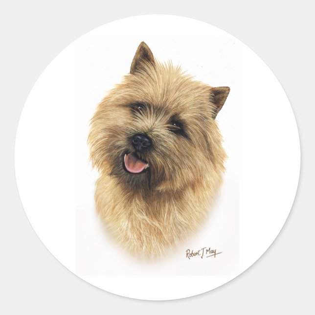 Adesivo Redondo Cairn Terrier (Frente)